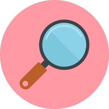 Büyüteç. Web simgesi vektör illüstrasyonu