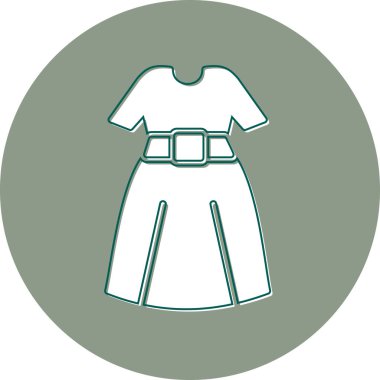 Güzel kız elbisesi. vektör illüstrasyonu