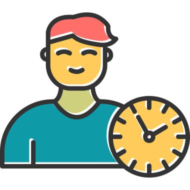 vector illustration of time management modern icon in design