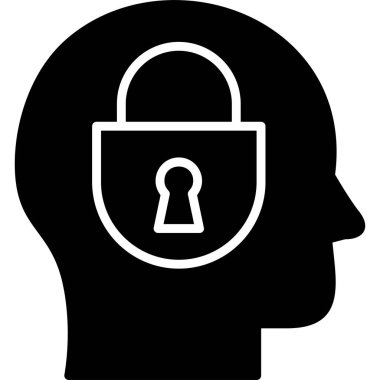 Güvenlik kilidi web simgesi basit illüstrasyon 