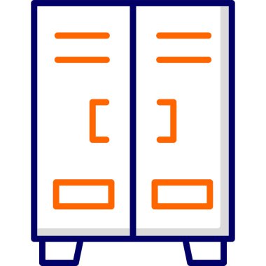 Dolaplar modern simge, vektör illüstrasyonu