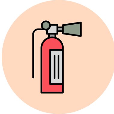 Yangın söndürücü ağ ikonu vektör resimlemesi