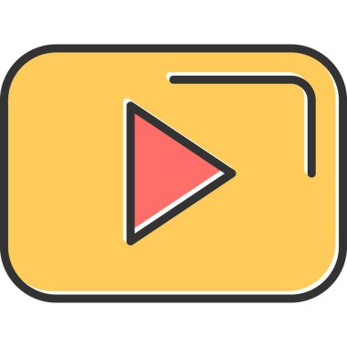 Çal düğmesi modern simge, vektör illüstrasyonu