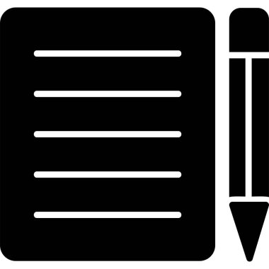 Not Defteri. Web simgesi basit illüstrasyon