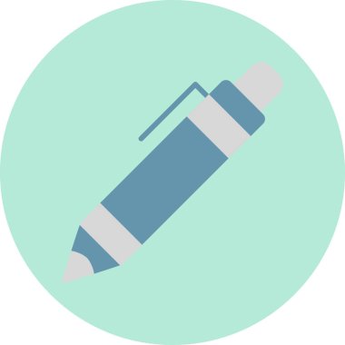 Kalem simgesi. Web için boya fosforlu kalem vektör simgelerinin basit çizimi