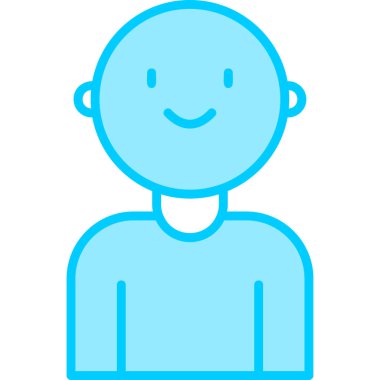 Mutlu gülümseyen yüzlü Baby Boy, basit bir web çizimi. 