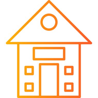 Ev. Web simgesi basit illüstrasyon