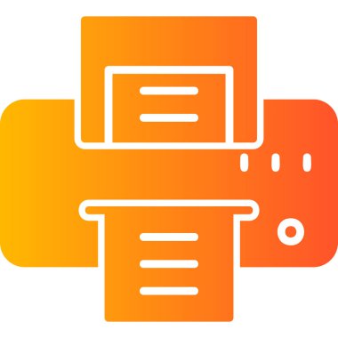 Yazıcı simgesi vektör illüstrasyonu