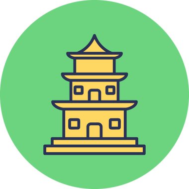 Tapınak. Web simgesi basit tasarım