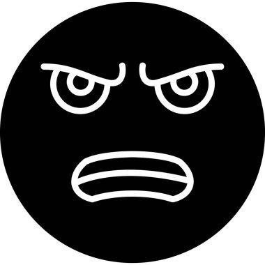 Kızgın modern simge, vektör illüstrasyonu