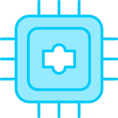 CPU icon, vector illustration simple design