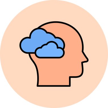 Rüya gören modern simge, vektör illüstrasyonu 