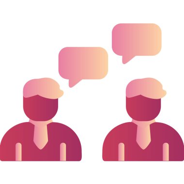 Çalışma sohbeti modern simge, vektör illüstrasyonu