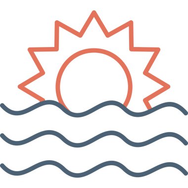 gündoğumu simge vektör çizim