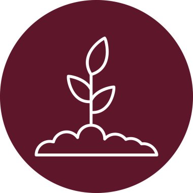 Bitki yetiştiriyorum. Web simgesi basit illüstrasyon