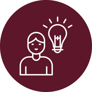 Fikir modern simgesi, vektör illüstrasyonu