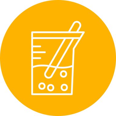 Beher. Web simgesi basit illüstrasyon 