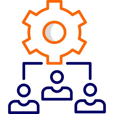 vector illustration of team management modern icon in design