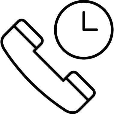 Çağrı bekleme modern simge vektör çizimi