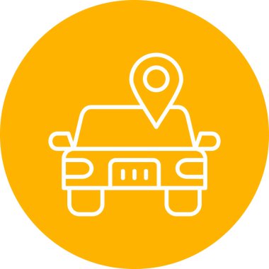 Car Location pin. web icon simple illustration