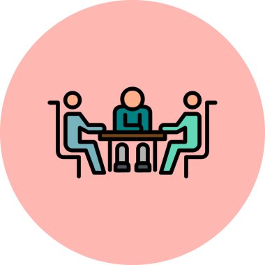 İnsanların düz simgelerinin vektör illüstrasyonu