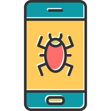 Mobile Virus icon modern vector illustration