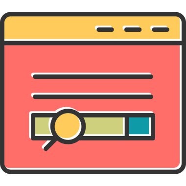 Basit illüstrasyon web simgesi taranıyor