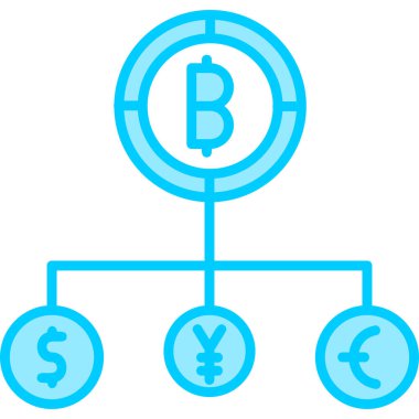Bitcoin Yapısı düz vektör simgesi