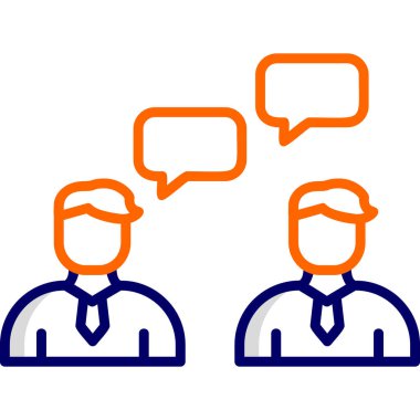 Çalışma sohbeti modern simge, vektör illüstrasyonu