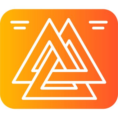 Valknut Web simgesi vektör illüstrasyonu