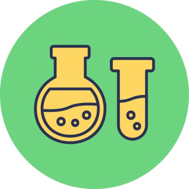 Laboratuvarda mataralar. Web simgesi vektör illüstrasyonu