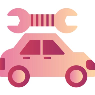 Araba bakımı modern simge, vektör illüstrasyonu