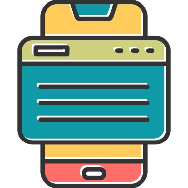 Smartphone Simgesi, vektör illüstrasyonu