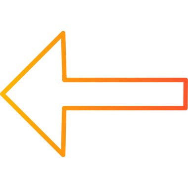 Sol ok. Vektör illüstrasyonu