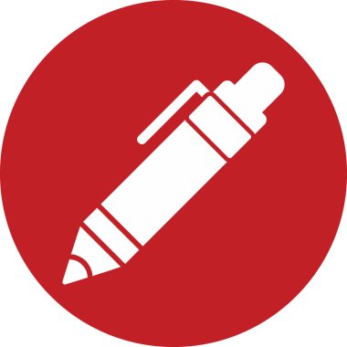 Kalem simgesi. Web için boya fosforlu kalem vektör simgelerinin basit çizimi