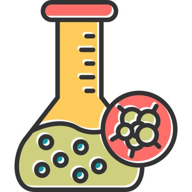 Kimya şişesi. Web simgesi basit tasarım 