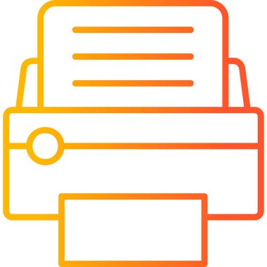 Yazıcı simgesi vektör illüstrasyonu