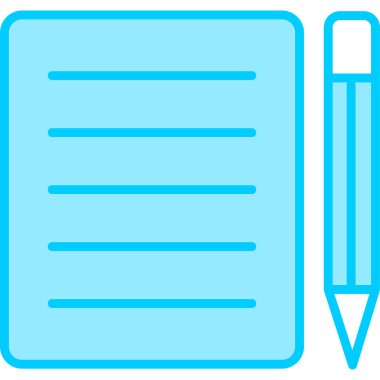 Not Defteri. Web simgesi basit illüstrasyon