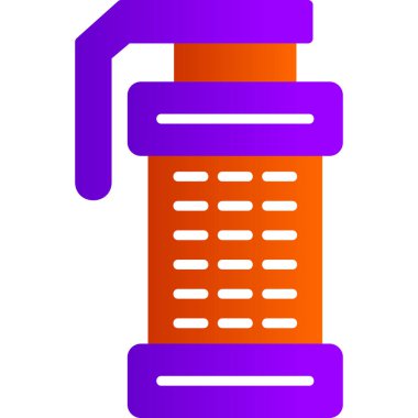 Sis bombası. Web simgesi vektör illüstrasyonu