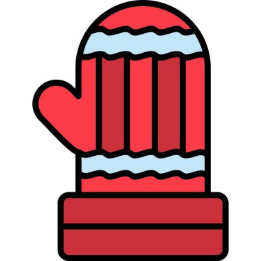 Mitten simgesi, web basit illüstrasyon