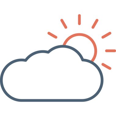 Hava durumu modern simgesi, vektör illüstrasyonu