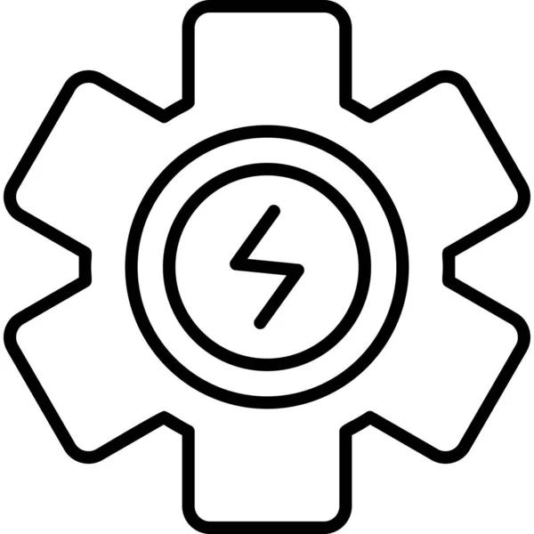 Energy Power Line Vector Icon — Stock Vector