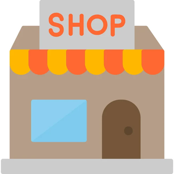 Shop Web Icon Einfache Illustration — Stockvektor