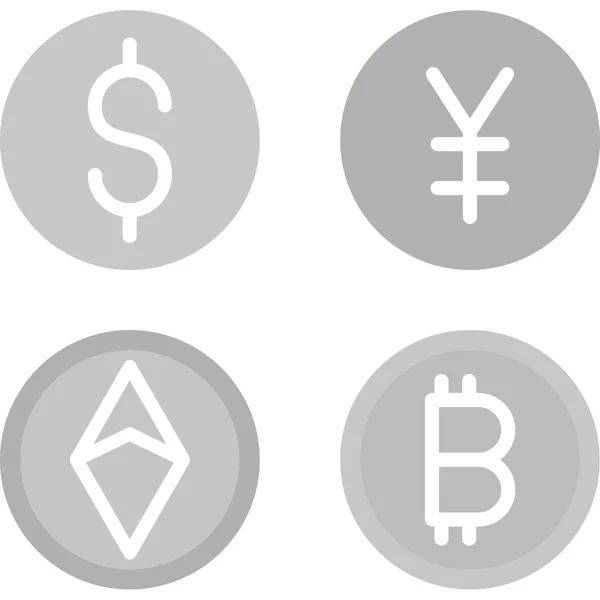 Cryptocurrency Icon Vector Illustration — 스톡 벡터