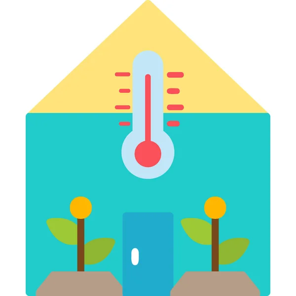 Icono Web Temperatura Vector Ilustración — Vector de stock