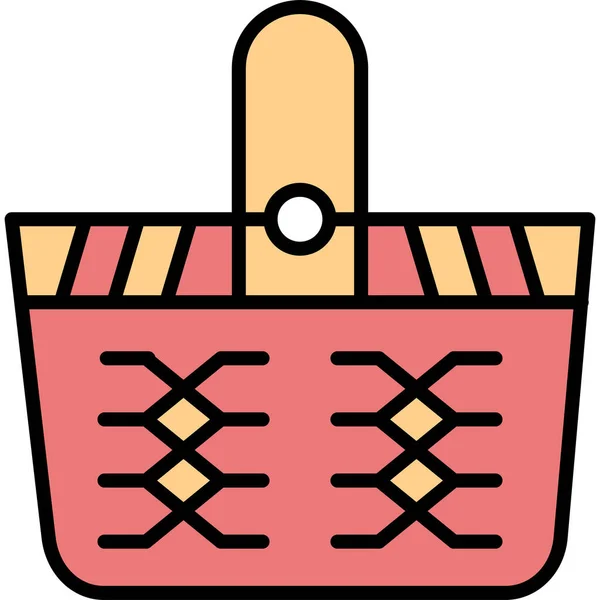 Picnic Basket Icon Vector Illustration — Stock Vector