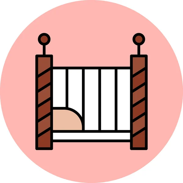 Vector Illustration Bed Icon — Stock Vector