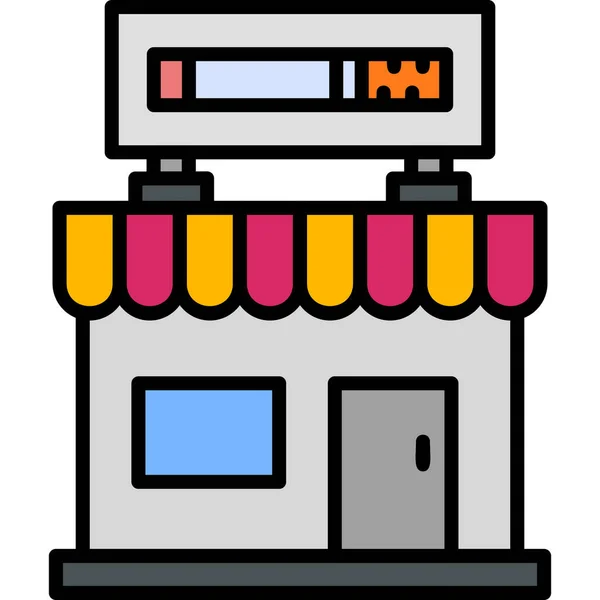 Tienda Icono Web Ilustración Simple — Archivo Imágenes Vectoriales