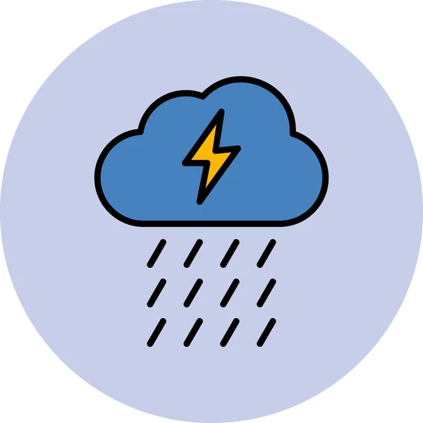 Rain Modern Vector Icon Illustration — Stockvektor