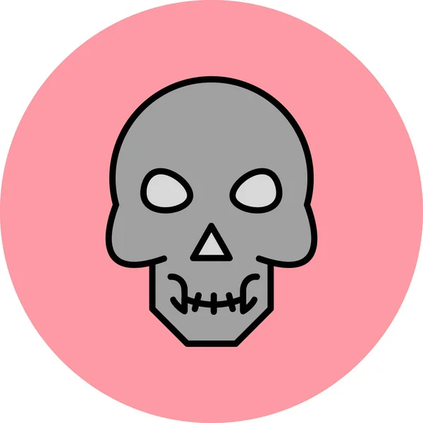 Totenkopf Web Einfache Ikone Illustration — Stockvektor